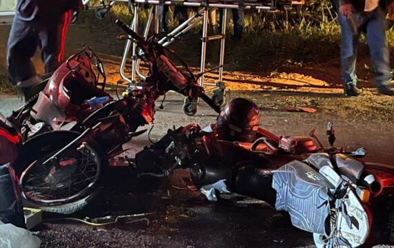 Tragédia em Caldas Novas: Homem morre em grave acidente envolvendo motos e mulher fica gravemente ferida