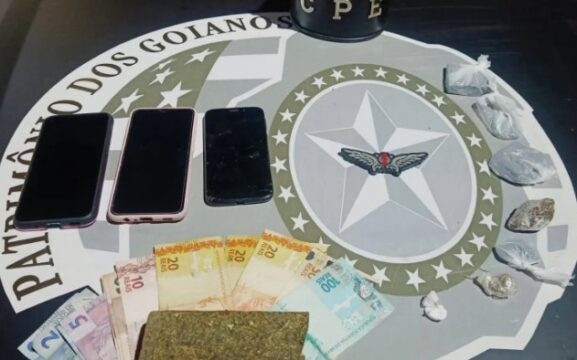 CPE prende casal por tráfico de drogas em rodovia, entre Pires do Rio e Orizona