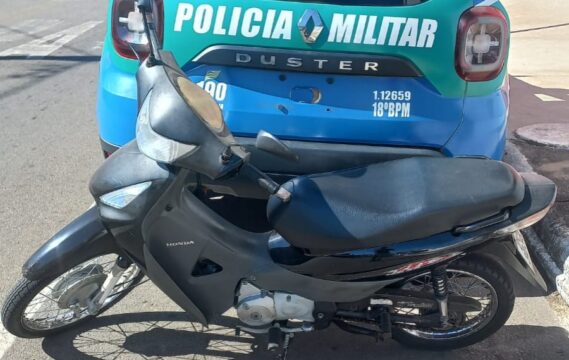PM recupera moto furtada em Uberlândia, que circulava em Catalão