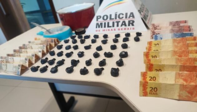PM prende suspeito por tráfico de drogas no bairro Maria Eugênia de Araguari