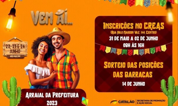 Prefeitura de Catalão abre inscrições no próximo dia 31 para comerciantes que desejam participar do tradicional Arraial