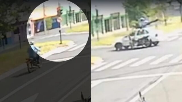 VÍDEO: motociclista morre após furar semáforo vermelho, atingir carro e ser arremessado em Uberlândia