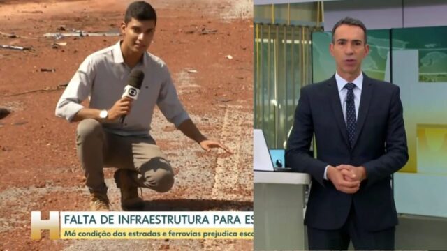 Jornalista catalano, Matheus Albernaz faz matéria para o Jornal Hoje