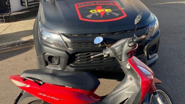 Em Catalão, CPE recupera moto furtada durante patrulhamento no Setor Central