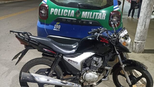 Polícia Militar recupera motocicleta furtada em Catalão