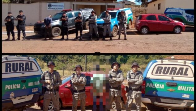 Batalhão Rural e CPE recuperam veículo roubado, recapturam foragido da justiça e apreendem arma de fogo e drogas na zona rural de Orizona/GO