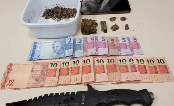 Casal é preso por tráfico de drogas em estabelecimento comercial de fachada em Araguari