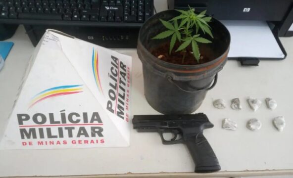 Adolescente de 14 anos é apreendido com drogas e réplica de arma de fogo em Araguari