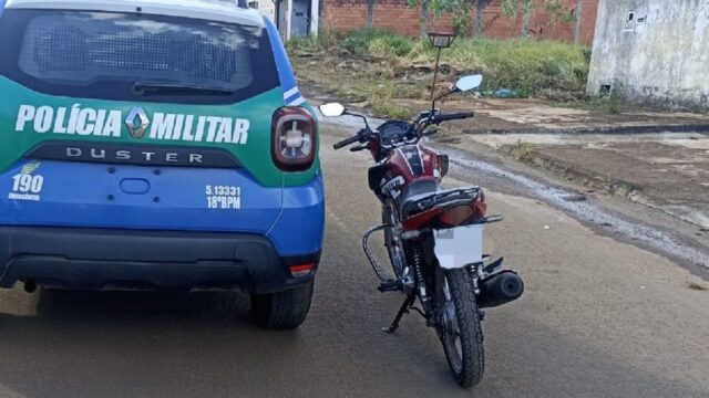 Em Catalão, Polícia Militar recupera moto furtada durante patrulhamento no bairro Paineiras