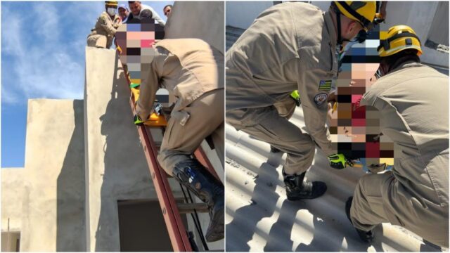 Homem fica ferido após despencar do telhado de casa em construção em Catalão