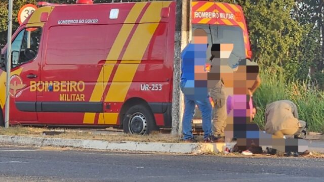 Motociclista fica ferido em acidente no bairro Copacabana, em Catalão