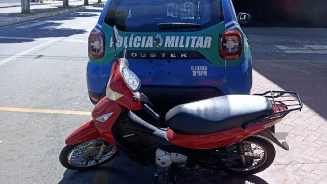 Em Catalão, durante ação preventiva Polícia Militar recupera motocicleta furtada em Uberlândia