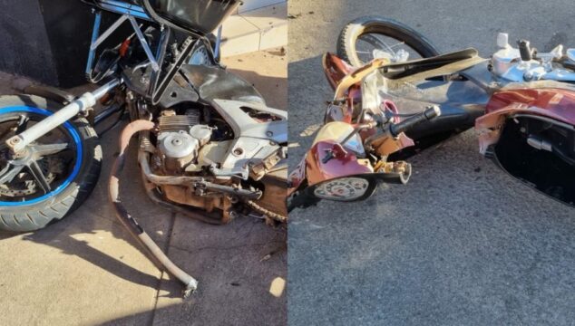 Colisão entre motos deixa três pessoas feridas em Catalão
