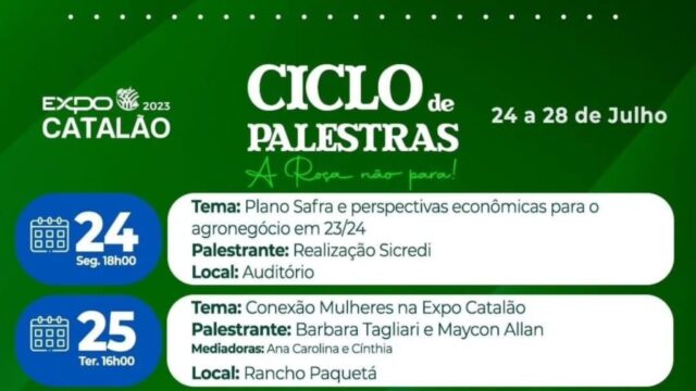 Expo Catalão: a festa contará com ciclo de palestras