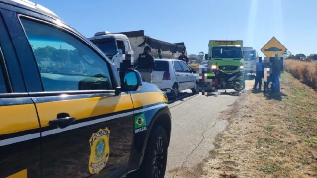 Acidente na BR 050: Veículo colide na traseira de motocicleta em Catalão