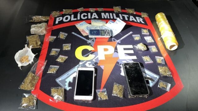 CPE prende indivíduos e apreende drogas em operação no bairro Colegial, em Pires do Rio