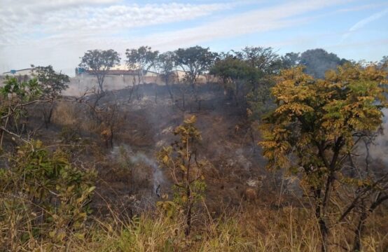 Em Catalão, Corpo de Bombeiros combate incêndio no Pasto do Pedrinho