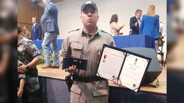 Policial militar de Catalão é condecorado com Medalha do Guardião em solenidade da Casa Militar de Goiás