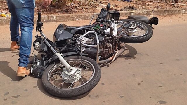 Homem fica ferido ao colidir moto na traseira de carro em Catalão