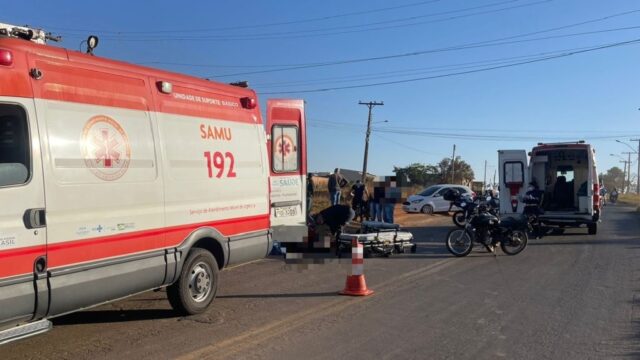 Colisão entre duas motos deixa duas pessoas feridas em Caldas Novas