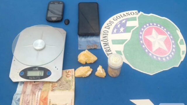 Polícia Militar apreende drogas e prende suapeito por crime de tráfico em Ipameri