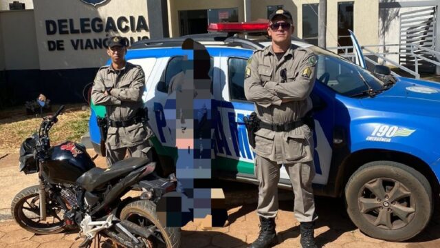 Motocicleta roubada é recuperada e suspeito é detido em Vianópolis