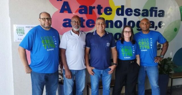 Diretores do Sindicato Metabase participa de inauguração da Casa Criativa Cmoc, em Catalão