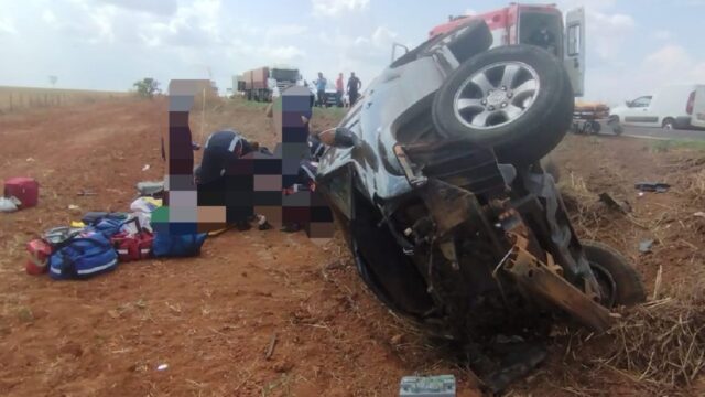 Grave acidente na GO-139 em Caldas Novas: Caminhão colide com carro de passeio, deixando cinco vítimas