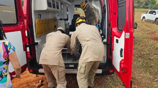 Acidente de moto deixa motociclista gravemente ferido na zona rural de Catalão