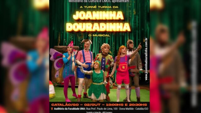 Turma da Joaninha Douradinha - O Musical: Nesta segunda-feira, em Catalão - Uma celebração encantadora para as Crianças