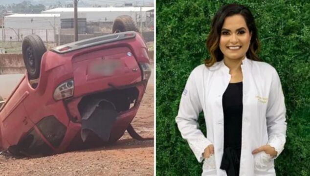 Fisioterapeuta encontrada morta após carro capotar e corpo ser arremessado morreu por asfixia causada por estrangulamento, diz delegado