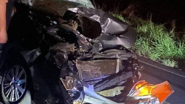 Colisão entre carro e caminhão deixa uma vítima gravemente ferida na GO-139, entre Caldas Novas e Marzagão