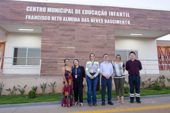 Em Ouvidor, representantes da empresa CMOC visita novo CEMEI e a nova sede do Conselho Tutelar