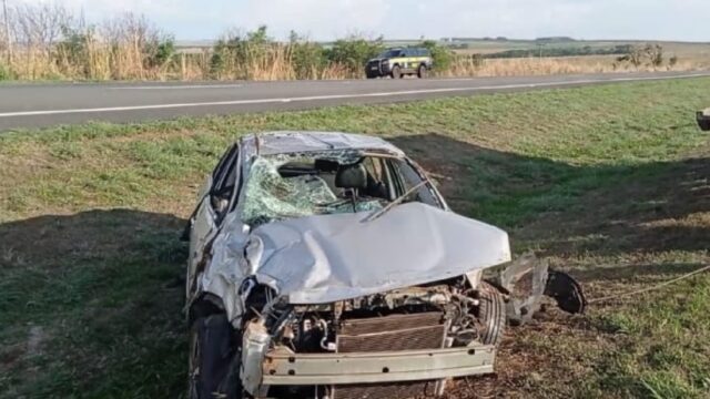Capotamento na BR 050 em Ipameri: Família sobrevive a acidente após estouro de pneu