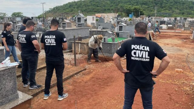 Polícia Civil prende duas pessoas acusadas de violações de túmulos no cemitério de Vazante