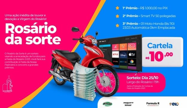 Festeiros da Festa do Rosário 2023 realizam "Rosário da Sorte"; veja como comprar