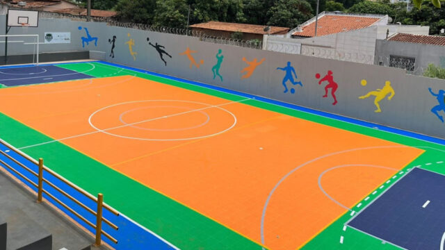 Catalão - Projeto Brincando na Quadra inaugura novo espaço poliesportivo na EM José Sebba nesta quarta-feira (1º)