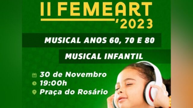 2º FEMEART de Ipameri na Feirinha Gastronômica: música, arte e cultura em 30/11!