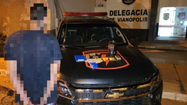 CPE prende suspeito de tráfico de drogas em Vianópolis