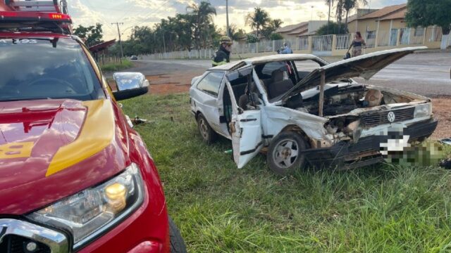 Colisão entre dois veículos na G0-309 entre Caldas Novas e Pires do Rio, deixa duas pessoas feridas