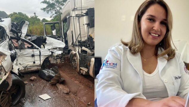 Pediatra a caminho do plantão morre após bater carro em caminhão na BR-153, em Prata