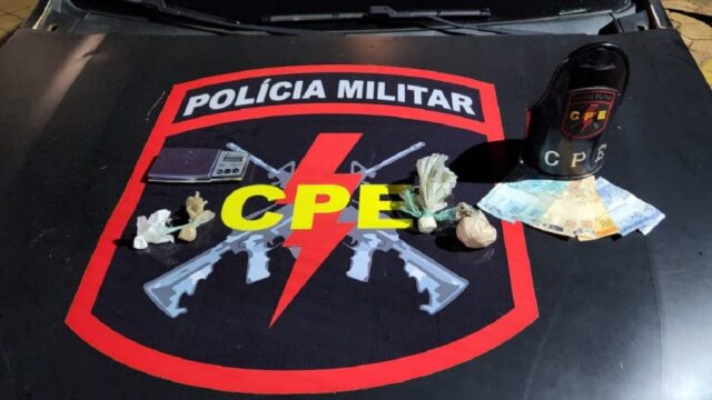 Tráfico de drogas: CPE detém indivíduo com extensa ficha criminal no bairro Santa Luzia, em Orizona