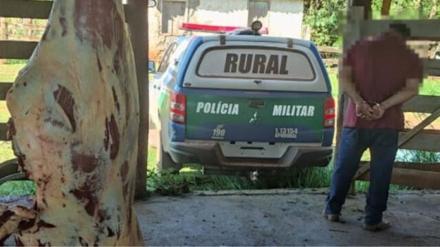 Batalhão Rural prende homem por posse irregular de arma de fogo, furto qualificado e tentativa de corrupção ativa, em Buriti Alegre