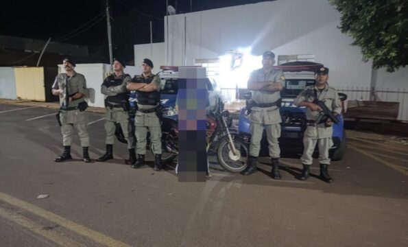 Ação rápida do Tático Móvel/18ºBPM prende suspeito de furto de motocicleta, em Ouvidor