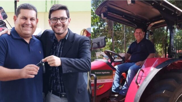 Prefeito de Ouvidor Cebinha Nascimento participa de ato de entrega de maquinários em Goiânia