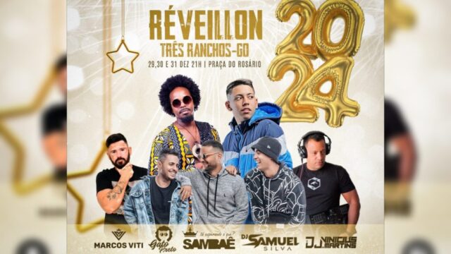 Réveillon 2024 na cidade do Lago Azul - Três Ranchos: Uma virada espetacular em três dias de shows!