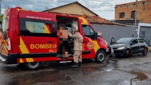 Colisão entre dois veículos deixa um jovem ferido no bairro Estrela, em Catalão