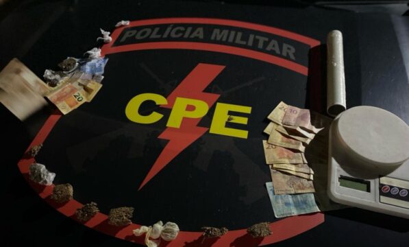 Jovem de 19 anos é preso e adolescente de 16 é apreendido pelo crime de tráfico de drogas, em Pires do Rio