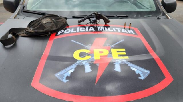 CPE apreende arma usada durante crime de homicídio em Pires do Rio; suspeito foi preso