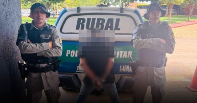 Foragido da Justiça é preso após abordagem do Batalhão Rural no povoado de Ponte Funda, zona rural de Vianópolis